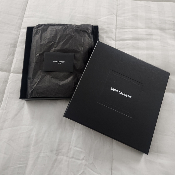 Saint Laurent Charcoal and Black Wool Scarf - Picture 5 of 7